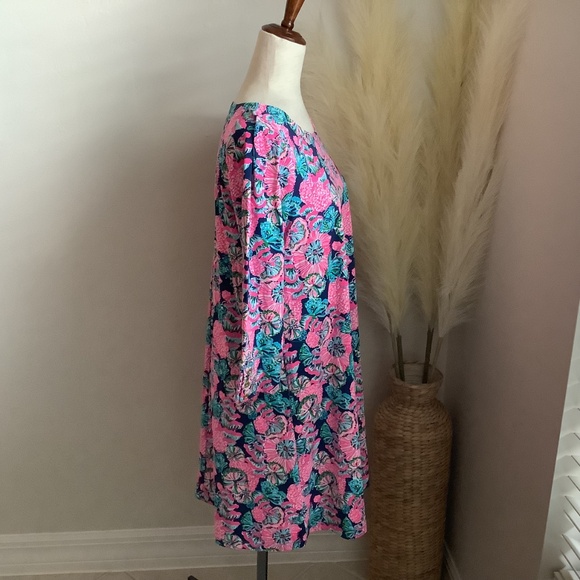 Lilly Pulitzer Solia UPF 50+ dress Oyster Bay Shroom with a view Size L NWOT - Picture 4 of 16